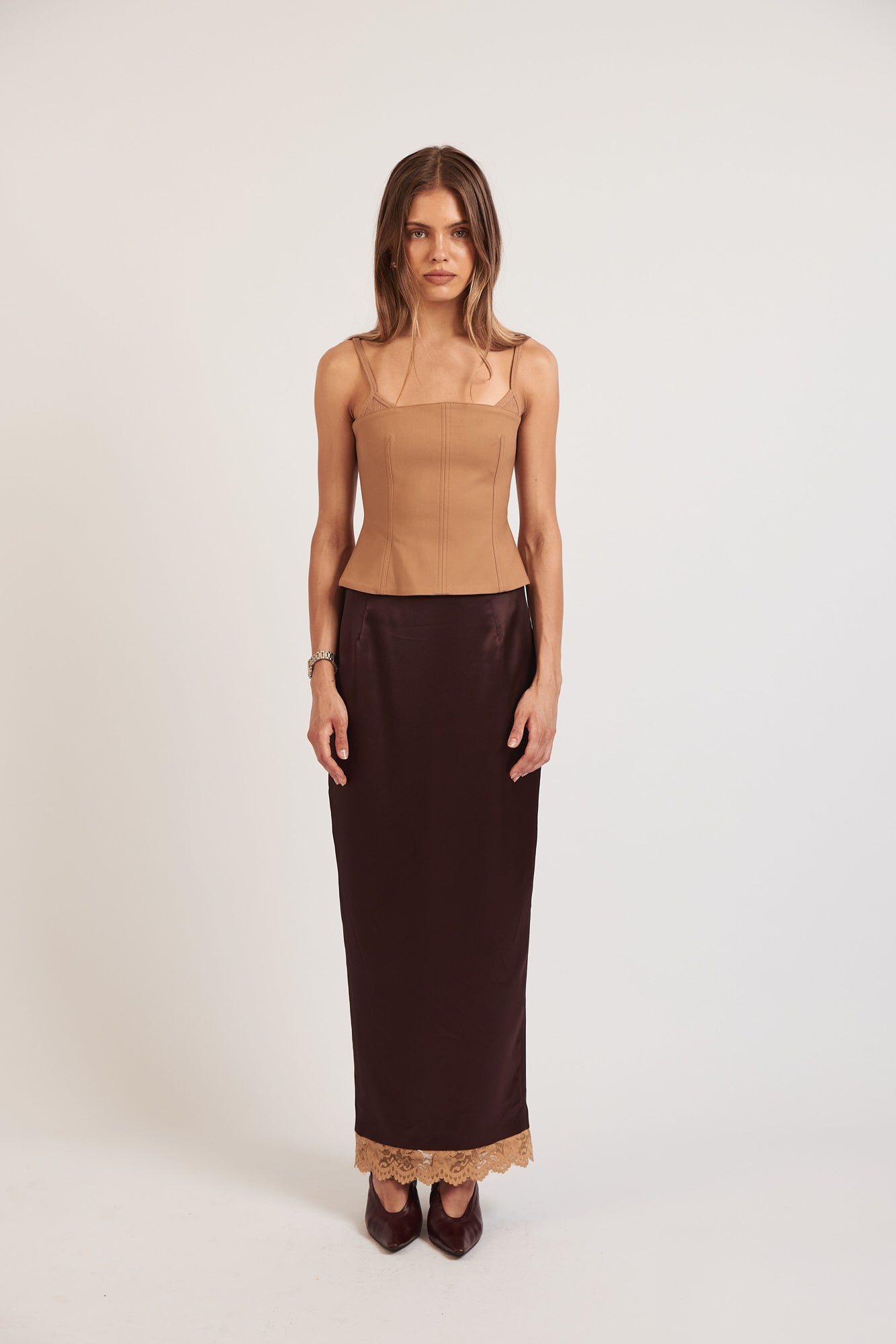 Claudette Skirt - Wine