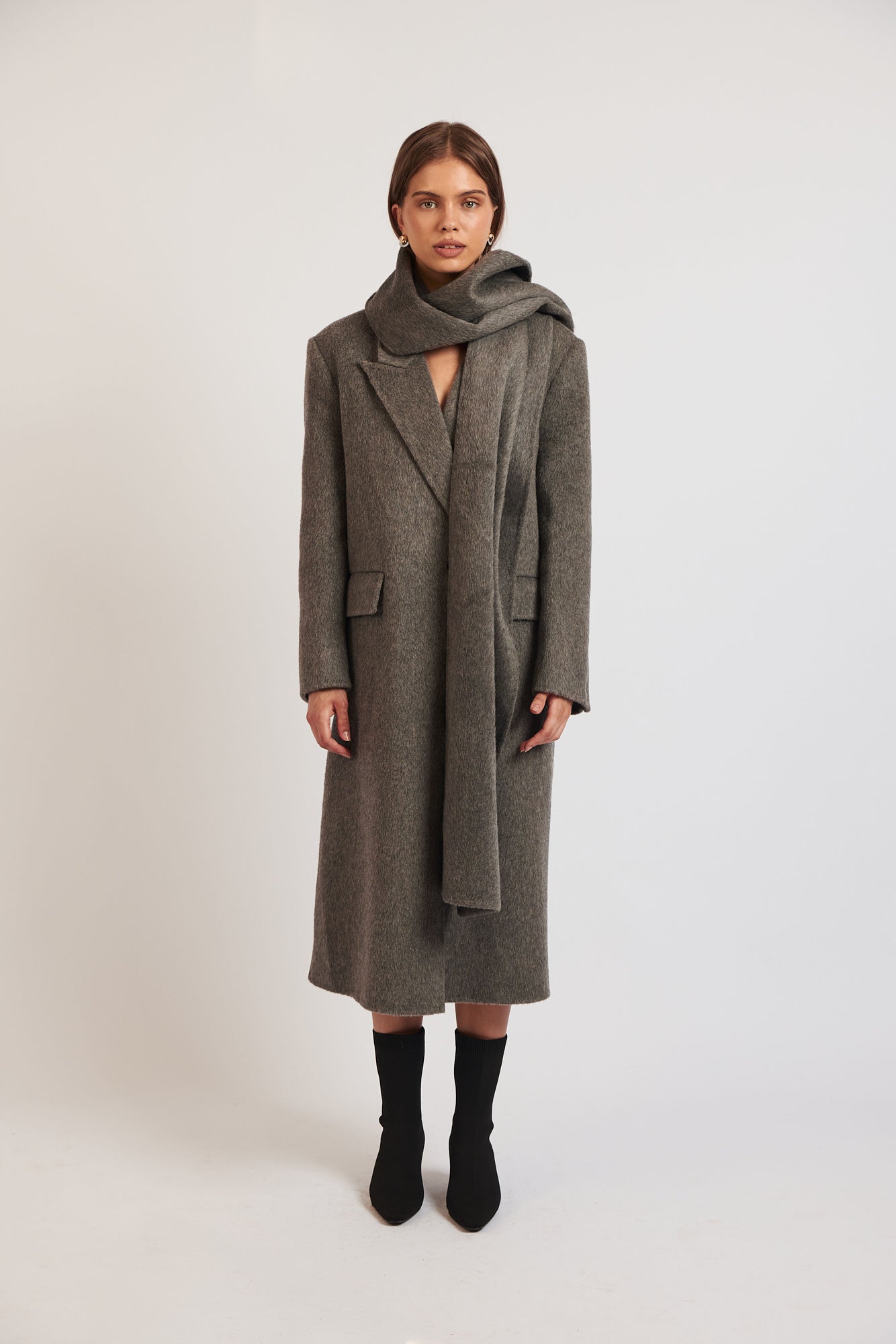 Florence Coat - Grey Wool